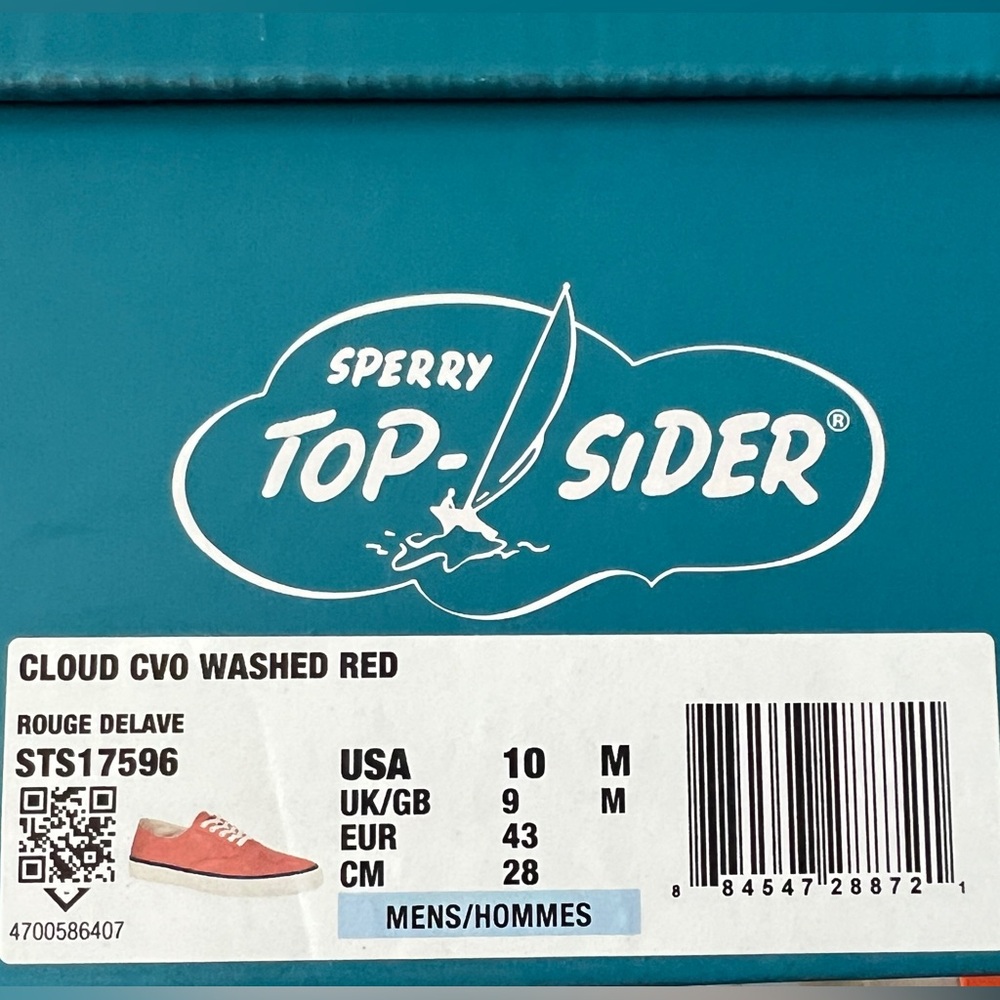 Sperry x BEAMS PLUS Nylon CVO Top-sider Sneakers | Red | Men’s 10 - Picture 5 of 6